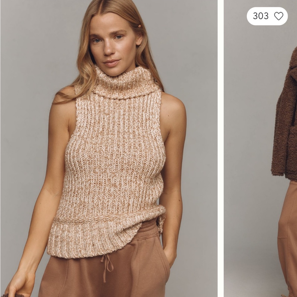 Pilcro turtleneck tank sweater